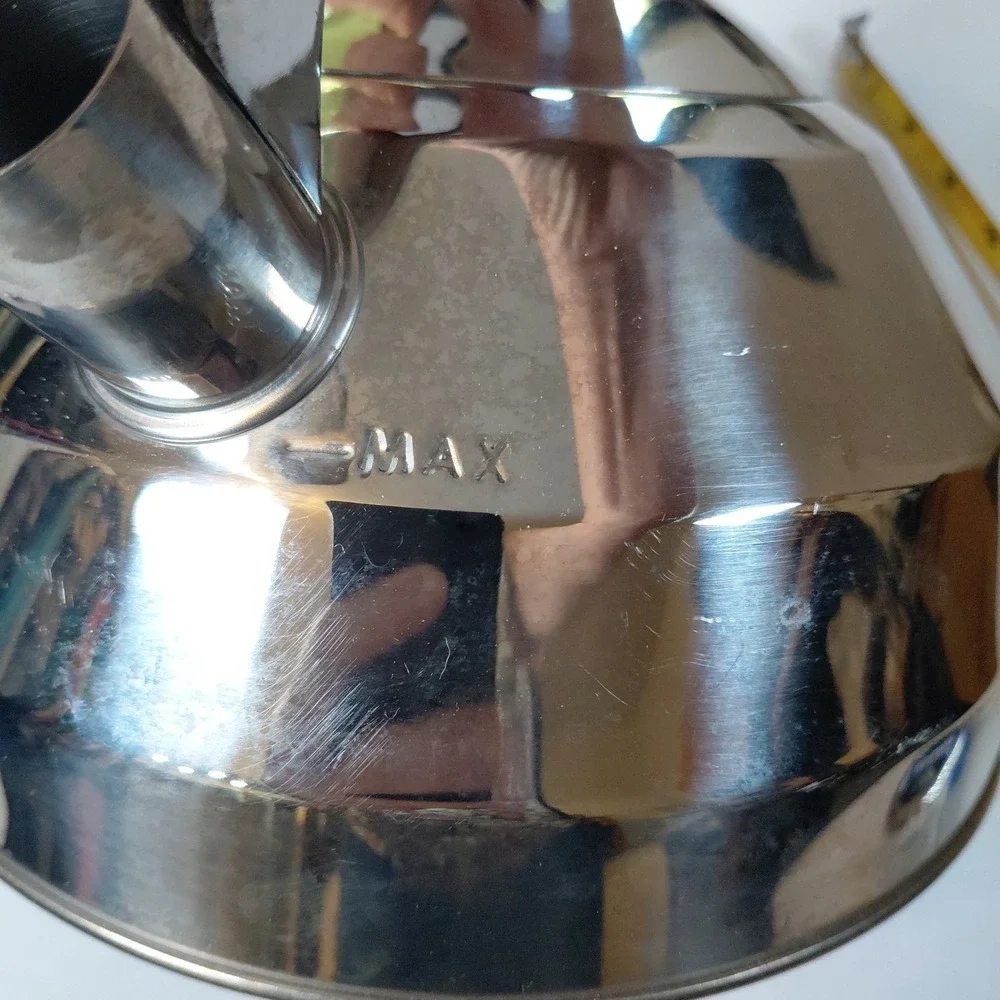 Palm Restaurant Stainless Steel Whistling Tea Kettle 2 Qt Induction Compatible
